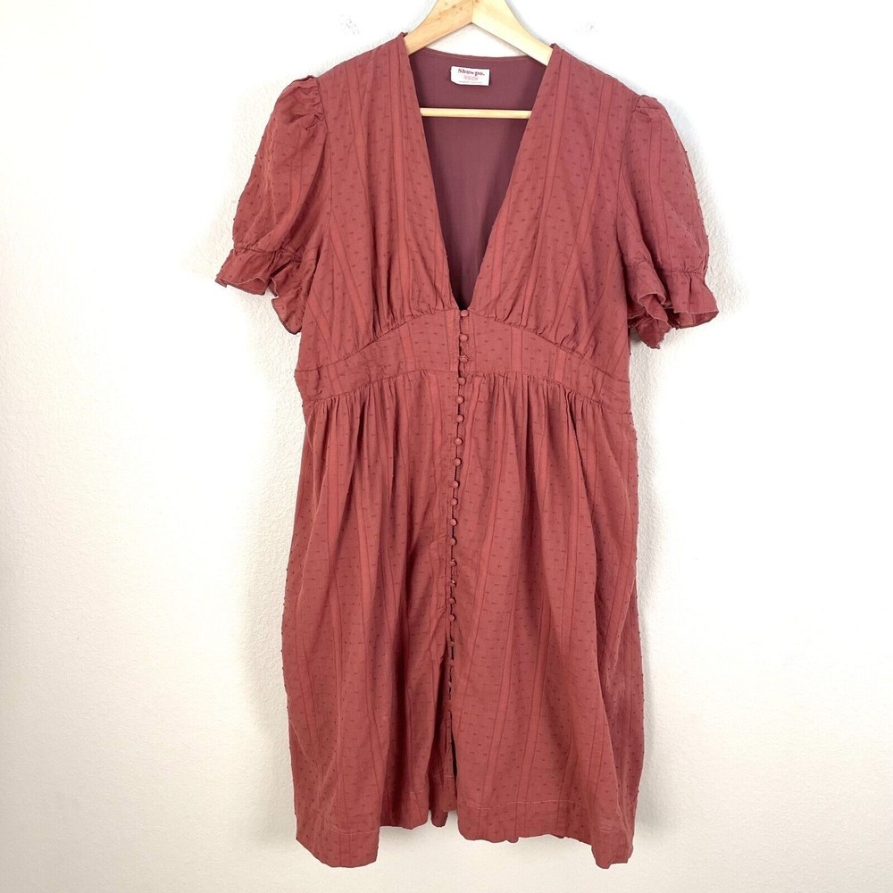 Showpo Rust Button-Front Dress
